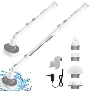 lot 78076 image: Voweek Electric Spin Scrubber, Cordless Cleaning Brush with Adjustable Extension Arm 4 Replaceable Cleaning Heads, Power Shower Scrubber for Bathroom, Tub, Tile, Floor
