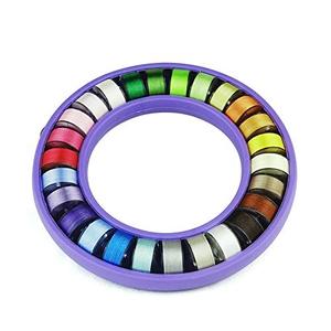 lot 78089 image: Simthread Size AClass 15 SA156 Prewound Bobbin Thread 60wt Filament Polyester Embroidery Threads 26-Pack Set (26 Assorted Colors)