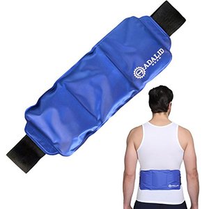 lot 78090 image: Back Gel Ice Pack Wrap Pain Relief Heat Pad for Hot & Cold Therapy on Large Body Parts (Upper & Lower Back, Torso, Shoulder, Lumbar, Hip, and Waist)  Adjustable, Flexible, Microwaveable & Reusable
