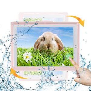 lot 78091 image: ABHILWY Shower Ipad Holder Waterproof Wall Mounted 2022 Upgrade,Bathroom Tablet Case Mount Shelf Rotation,Adhesive Touchable Cradle Anti-Fog Screen for Kitchen 11 inches Pink
