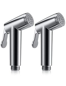 lot 78096 image: 2PCS Ultra Light Bidet Toilet Sprayer Head Rustless Handheld Bidet Sprayer Cloth Bathroom Diaper Sprayer for Kitchen and Toilet-Adjustable Water Pressure Control for Feminine Wash