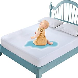 lot 78098 image: Mattress Protector Full Size Waterproof Mattress Cover Soft Breathable Noiseless Full Mattress Protector Bed Cover Deep Pocket for 6-15 Pad - Machine Washable Vinyl Free (Full, 1 Pack)