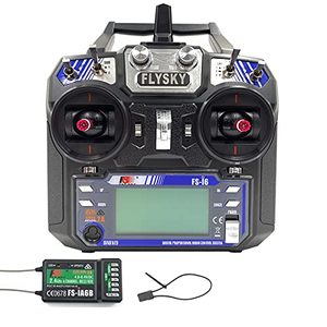 lot 78111 image: Flysky FS-i6 6CH 2.4GHz AFHDS RC Transmitter wFS-iA6B Receiver for RC Multirotor Helicopter Airplane Glider Quadcopter (Model_2)