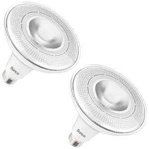 lot 78128 image: Sunco Lighting Outdoor LED Flood Light, Waterproof PAR38 LED Bulb, Dusk to Dawn, 120W Equivalent 15W, Exterior, Wet-Rated, 4000K Cool White 1250 LM, E26 Base, UL 2 Pack