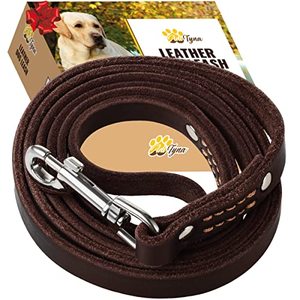 lot 78151 image: ADITYNA Leather Dog Leash 6 ft - Heavy-Duty, Soft and Strong Leather Leash for Small and Medium Dogs (6 ft x 58, Brown)
