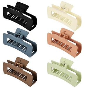 lot 78170 image: 79Style 6Pcs Claw Clips Hair Clips For Women 3.5 Inch Claws Clips For Thick Long Hair Large Medium Hair Claw Clips Square Hair Clips Hair Accessory For Women Grils (6 Mutple Colores-Jude��