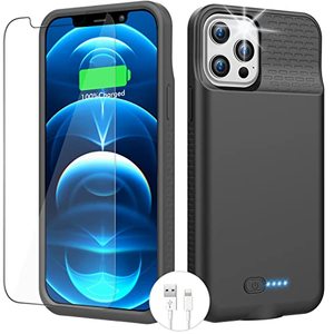 lot 78176 image: GBVHDR Battery Case for 1212 Pro, Real 7000mAh Rechargeable Ultra-Slim Charging Case with 1x Screen Protector & 1x Cable for iPhone 1212 Pro Extended Battery Pack(6.1 inch)