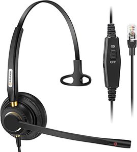 lot 78181 image: Arama Cisco Phone Headset with Noise Canceling Microphone Mute Switch Telephone Headset Compatible with Cisco IP Phones 6941, 7841, 7861, 7941, 7942, 7945, 7960, 7961, 7962, 7965, 8811, 8841, 8845