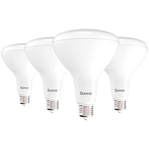 lot 78189 image: Sunco Lighting BR40 LED Light Bulbs, Indoor Flood Light, Dimmable, 4000K Cool White, 100W Equivalent 17W, 1400 LM, E26 Base, Recessed Can Light, High Lumen, Flicker-Free - UL & Energy Star 4 Pack