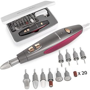 lot 78191 image: BEAUTURAL Professional Manicure and Pedicure Set Kit, Electric Nail Drill Machine, 10-Piece Attachments Plus 20 Sanding Bands, Electric Nail File Set, Hand Foot & Nail Tools Upgraded Version