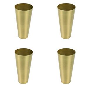 lot 78199 image: LC LICTOP Metal Conical Furniture Leg Cover Modern Style Increase Height Feet Cover for Wood Table Chair Sofa(Imitation Copper Type,40x80x25mm) Pack of 4