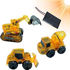 lot 78212 image: 3Pcs Solar Model Car Kits STEM Construction Toys STEM Building Toys Solar Electric Car Educational Experiment DIY Assembly Truck Engineering Vehicle Science Building Set Gifts for Boys Girls Age 8-12