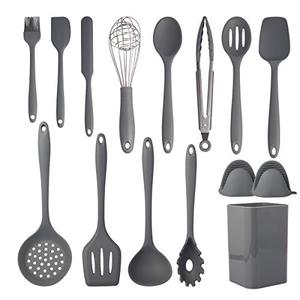 lot 78225 image: Cooking Utensils Set,15 Piece Silicone Kitchen Utensil Set,Non-Stick Silicone Cooking Utensils,Heat Resistant 446°F Cookware Utensil Set,Kitchen Utensils Set with Holder(Non Toxic)