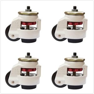 lot 78245 image: Baoz 4 Pcs Leveling Caster Heavy Duty Stem Leveling Machine Casters Retractable Self Leveling Stem Mounted Caster for Equipment Workbench Shelves, Loading Capacity 2204Lbs Per Set (GD-80S)