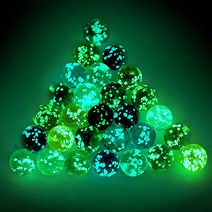 lot 78259 image: 20 Pieces Marbles Glowing in The Dark Handmade Glass Marbles Decorative Luminous Muti-Colors Doted Style Glass Marbles, Sports Toys for Teenagers and Adults (20 mm)