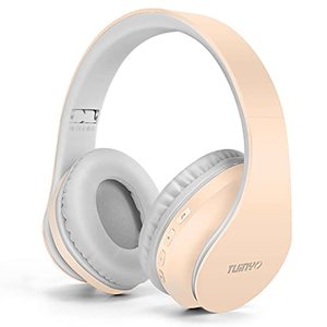 lot 78277 image: TUINYO Wireless Headphones Over Ear, Bluetooth Headphones with Microphone, Foldable Stereo Wireless Headsetfor Travel Work TV PC Cellphone -Apricot