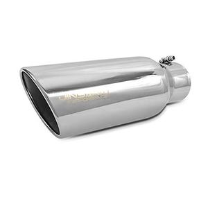lot 78281 image: Exhaust Tip, JINSANITY Diesel Exhaust Tip 4 Inlet, 6 Outlet 15 Length Tailpipe Tip, Bolt-On, Universal Fitment on Most Cars, Sedans, and Trucks - Polished Stainless Steel
