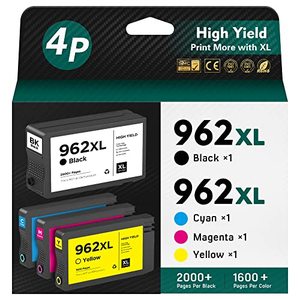lot 78292 image: Yocare 962xl 962 XL Combo Pack Ink Cartridges Replacement for 962XL Compatible with Officejet 9010 9015 9025 9012 9013 9016 9019 9018 9020 Printer (Black & Cyan & Magenta & Yellow)-4 Packs