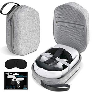 lot 78298 image: SARLAR Hard Carrying Case Compatible with Oculus Quest 2 BasicElite Version VR Gaming Headset and Touch Controllers Accessories, Suitable for Travel and Home Storage