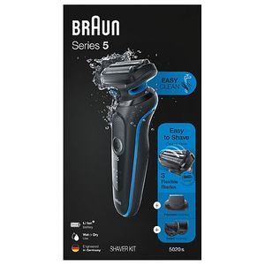 lot 78317 image: Braun Series 5 5020s Electric Shaver with Beard Trimmer for Men Wet & Dry Rechargeable Blue