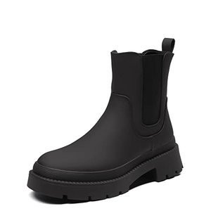 lot 78321 image: DREAM PAIRS Womens Sdab2210w Chelsea Platform Boots Ankle Booties Shoes, Size 7.5, Black