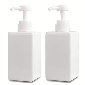lot 78349 image: Pump Bottle, 15oz450ml Refillable Plastic Empty Lotion Soap Dispenser Liquid Container for Shampoo or Body Wash, 2 Pack White