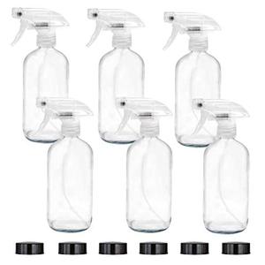 lot 78363 image: Easeen 6 Pack of 16 oz Glass Spray Bottles �� Refillable Containers with Adjustable Sprayer for Essential Oils, Plants, Cleaning Products, Cooking