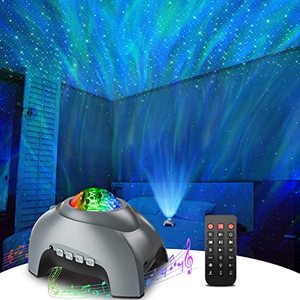 lot 78366 image: Rossetta Star Projector, Galaxy Projector for Bedroom, White Noise & Bluetooth Speaker Aurora Projector, Night Light for Kids Room, Adults Home Theater, Ceiling, Aesthetic Room Decor (Silver Gray)