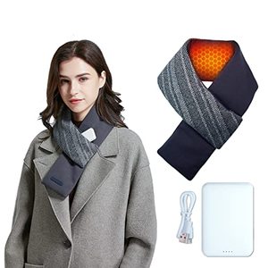 lot 78374 image: Neck Heating Pad Heated Sacrf, Electric Heating Pad with 5000mAh P��w��r B��nk,Mens Women Scarf Soft Winter Scarves Unisex Cordless Heated Scarf for Indoor and Outdoor