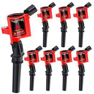 lot 78399 image: CarBole Pack of 4 Ignition Coils Compatible with Ford Lincoln Mercury 4.6L 5.4L 6.8L V8 V10 Replacement for DG508 DG457 FD503