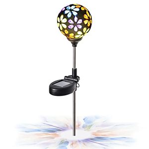 lot 78411 image: WNP Outdoor Mosaic Solar Stake Light Decoration Garden Waterproof,Colorful Glow Solar Powered Flower Ball Light Decorative Outdoor Landscape Solar Absorbed Lights Christmas for Yard,Path