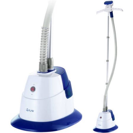 lot 5220 image: SALAV 1500W Performance Series Garment Steamer with Swivel Folding Adjustable Hanger, Blue