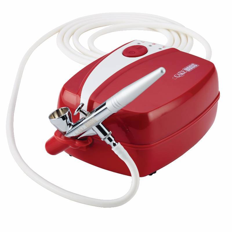 lot 5228 image: Cake Boss Decorating Tools Airbrushing Kit, Red