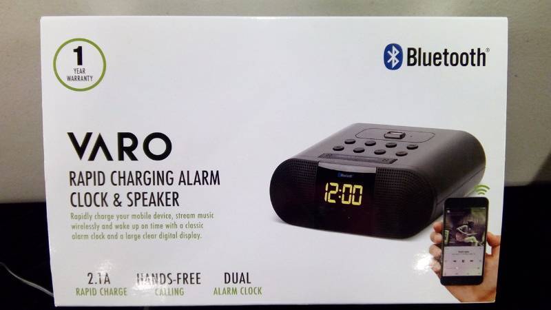 lot 5261 image: VARO Rapid charging alarm clock & speaker