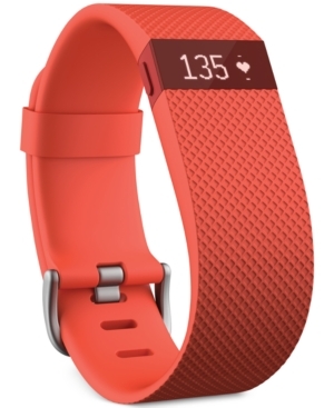 lot 5312 image: Fitbit Charge HR Wireless Activity Wristband, Tangerine, Small
