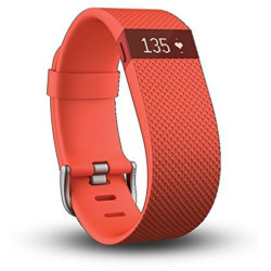 lot 5313 image: Fitbit Charge HR Wireless Activity Wristband, Tangerine, Large