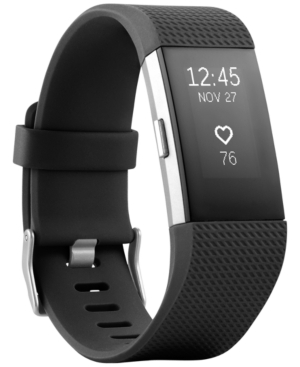 lot 5314 image: Fitbit - Charge 2 Activity Tracker  Heart Rate (large) - Black Silver