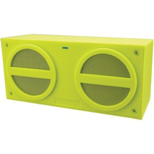lot 5339 image: Refurbished IHOME IBN24QX Rubberized Rechargeable Bluetooth(R) Stereo Mini Speaker with NFC (Military green)
