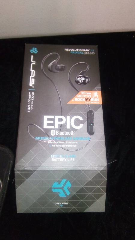 lot 5352 image: JLAB EPIC Bluetooth premium wireless earbuds
