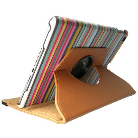 lot 5369 image: 360 Rotating Case w Design for iPad Air- Stripes
