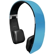 lot 5385 image: Pyle Sound 6 PHBT6BL Bluetooth 2-In-1 Wireless Stereo Headphones with Built-in Mic for Call Answering (Blue)