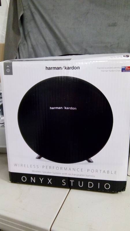 lot 5424 image: Harman Kardon Onyx Studio Portable Wireless Bluetooth Speaker International Version