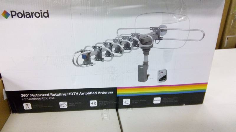 lot 5549 image: polaroid 360 motorized rotating HDTV amplified antenna