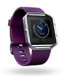 lot 5557 image: Fitbit Blaze Smart Fitness Watch, Plum, Silver, Large