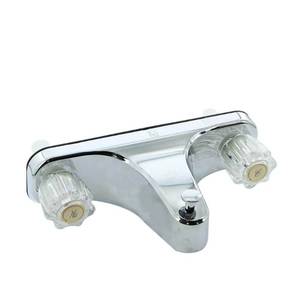 lot 19403 image: Road & Home 8 in. Chrome Plated Offset Shaft Shower Faucet with Shower Head, Shower Arm and Flange