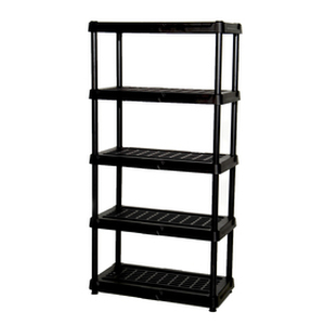 lot 19427 image: Blue Hawk 72-in H x 36-in W x 18-in D 5-Tier Plastic Freestanding Shelving Unit