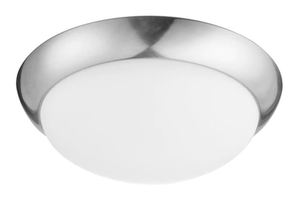 lot 19404 image: Project Source 1-Light 11-in Brushed Nickel Flush Mount Light ENERGY STAR
