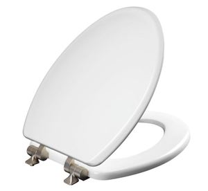 lot 19407 image: Mansfield White Elongated Slow-Close Toilet Seat