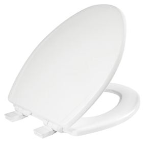 lot 19424 image: Mansfield White Elongated Slow-Close Toilet Seat