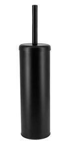 lot 19455 image: allen  roth Arden Matte Black Metal Toilet Brush Holder